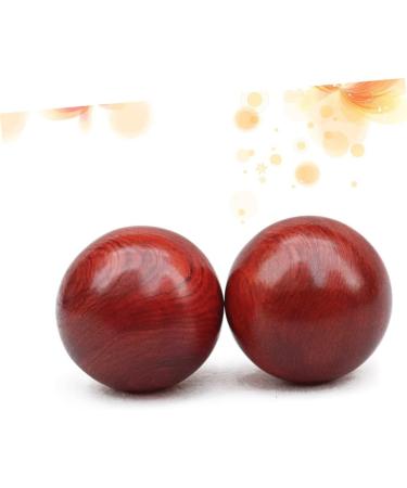 Minkissy Handmade Massage Roller Balls - 2PCS Chinese Style Stress Relief & Muscle Training - 5cm Red Fitness Massage Globe - Buy Online on GoSupps.com