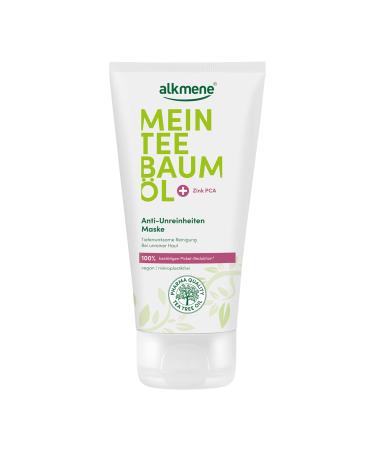 Alkmene alkmene Tea Tree Oil Mask for Pimples Blackheads and Impurities Vegan 75ml - 100% Confirms Pimple Reduction - Face Mask for Men and Women Mask