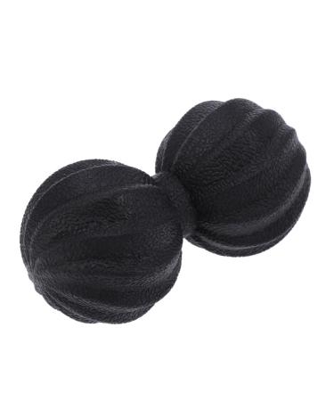 Lurrose massage ball peanut peanut massage ball peanut-yoga-roll peanut shoulder roll Double ball relaxation ball TPE massage ball medium black