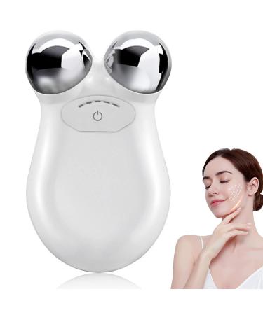 XIOGEZ Microcurrent Face Device Roller  Lift The face and Tighten The Skin  USB Mini microcurrent face Lift Skin Tightening Rejuvenation Spa for Facial Wrinkle Remover Toning BEST GIFT white