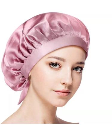 LFRNZS Silk Bonnet for Sleeping   Mulberry Silk Sleep Cap for Women Hair Care   Hair Bonnet for Sleeping