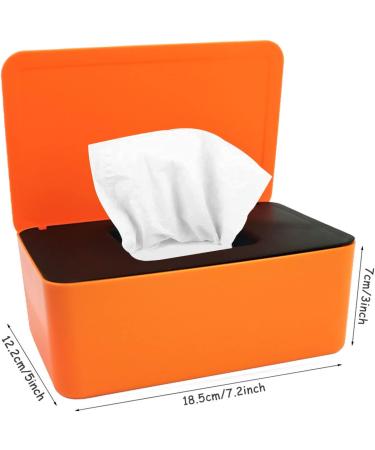 Buy Orange Wet Wipes Box - Plastic Donor & Storage Case for Baby Cloths | Napkin Box with Lid | International Shipping Available - Buy Online on GoSupps.com