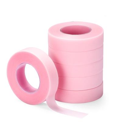 TEOYALL 6 Rolls PE Lash Extension Tapes Adhesive Breathable Micropore Eyelash Tapes Lash Extension Supplies for Makeup Salon (Pink)