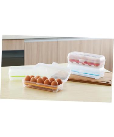 2pcs 10 Eggs Egg Organizer Fridge Egg Drawer for Refrigerator Egg Holder Container Camping re-usable Green 24.5*10.5*7cm - Buy Online on GoSupps.com