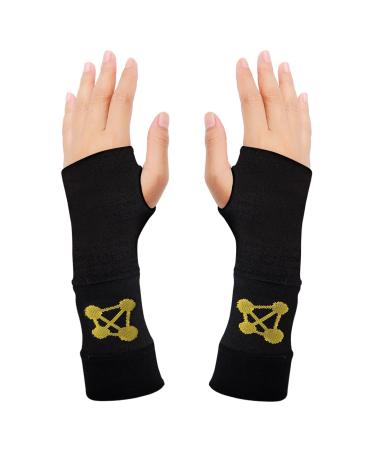Wrist Brace for Carpal Tunnel Relief - Wrist Compression Sleeve and Tennis Wrist Support - Ideal for Tendonitis, Golf, Yoga, Typing and Gaming - Copper-Infused Nylon by CopperJoint (Pair, Large) Pair- Large - Buy Online on GoSupps.com