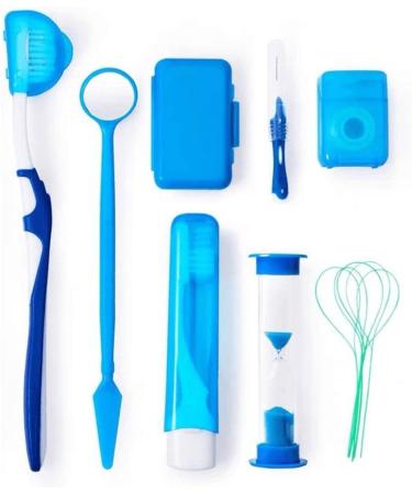 Fopytu Portable Orthodontic Oral Care Kit for Braces | Interdental Brush Toothwax & Tooth Flap | Travel-Friendly Cleaning Kit in Blue - Buy Online on GoSupps.com
