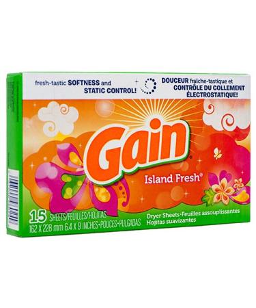 Gain Dryer Sheets Island Fresh 15 CT