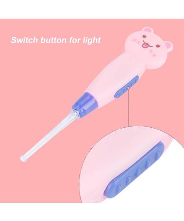 Pssopp Cute Baby Earpick ABS Ear Cleaner LED Earwax Remover with Replacement Head Pink Cat Green Easy to Use for Household and Travel Use (#1) - Buy Online on GoSupps.com