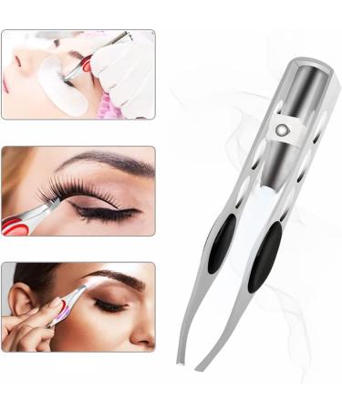VOANZO 2-Piece LED Light Precision Tweezers Set for Eyebrow & Eyelash Care - Black & Red for Men & Women | International Shipping Available - Buy Online on GoSupps.com