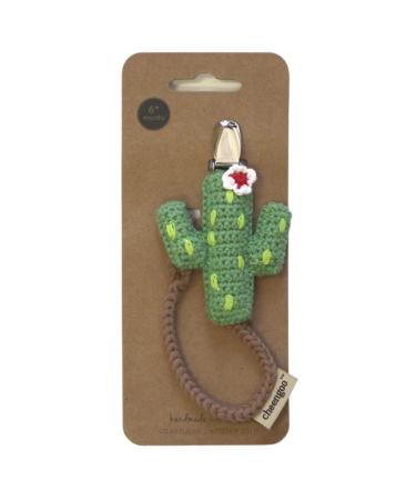 Cheengoo Hand Crocheted Pacifier Clip - Cactus