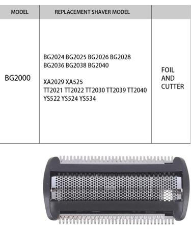 cogae Trimmer Shaver Foil Replacement for Bodygroom BG2000 BG2024 TT2039 QG3280 BG2025 BG2036 TT2020 2030 - Buy Online on GoSupps.com