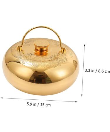 Amosfun Hand Warmer Soup - Small Heat Bottle & Hot Water Bag Brass & Copper Design Ideal for Bed & Travel International Shipping - Buy Online on GoSupps.com