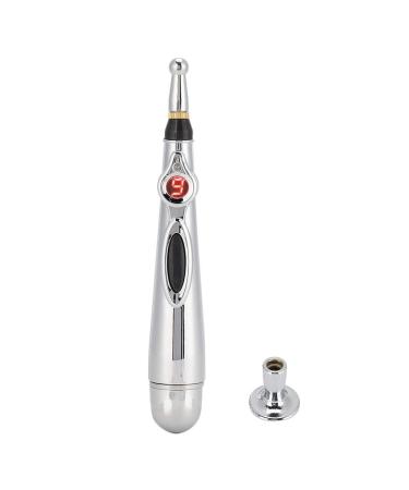 Agate electronic acupuncture pen body massage device for pain relief meridian energy pen for pain relief pulse massage device with 2 massage heads