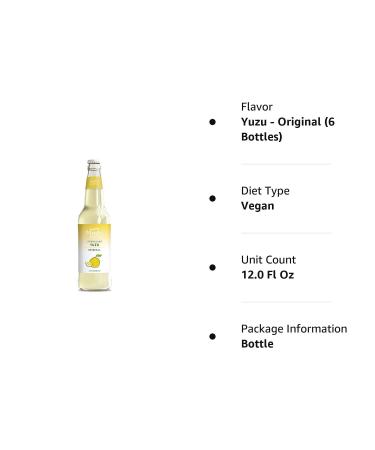 Moshi Yuzu Sparkling Drink - 100% Yuzu Juice, All-Natural, Vegan, Gluten-Free - 12 oz (6 Glass Bottles) - Buy Online on GoSupps.com