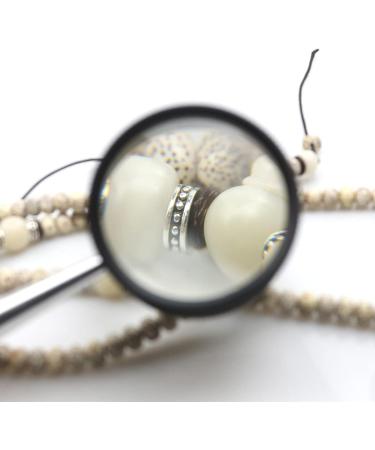 Meichoon 35x Hand Magnifying Glass with Metal Handle - 50mm Magnifier for Kids Jewelry Crafts & Antique Evaluation - Black UC28 - Buy Online on GoSupps.com