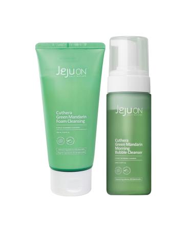 Cuthera Green Mandarine Cleansing Foam Duo SET Vegan Natural Skincare Cleanser Hydrating Pore care Moisturizing Skin Calming Exfoliation Care Waste Care Korea Beauty