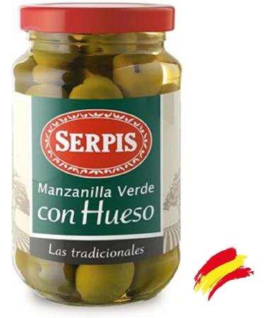 LalolaGourmet - Selection of Spanish Olives El Serpis - Manzanilla Green Olives with Stone - Green Olives Stuffed with Anchovies - Black Cacere as Olives with Bone I Gluten and Lactose Free - Buy Online on GoSupps.com