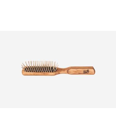 KostKamm wooden brush straight wooden knobs olive wood 5-rows 1 piece olive wood 21cm