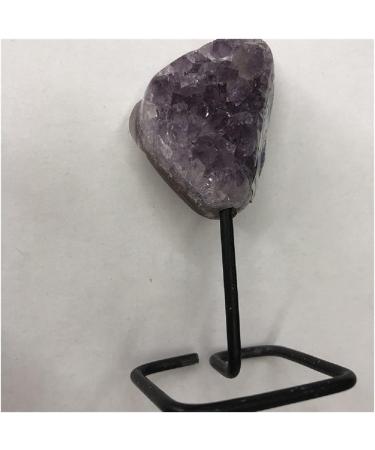Crystal Rough Natural Crystal Rough Natural Crystal Stone Small Iron Stand Amethyst Cluster Gem Crafts Modern Minimalist Specimen Feng Shui Home Decoration Gift (Color : Amethyst 3) - Buy Online on GoSupps.com