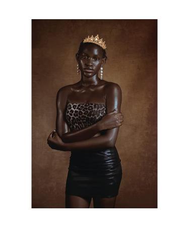 AOPRIE Artemis Champagne Gold Tiara - Crystal Hair Accessories for Women, Little Girls - Perfect for Wedding, Prom, Birthday, Halloween - Gift for Christmas - Buy Online on GoSupps.com