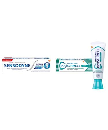 Sensodyne toothpaste repair & protect toothpaste for pain -sensitive teeth 75 ml & prosm melting extra fresh progressive tooth melting protection - strengthens protects tastes 75 ml.