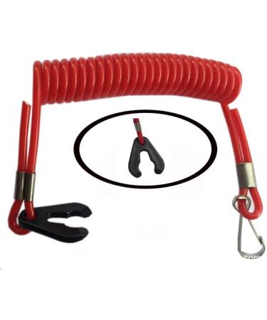 Yamaha Red Kill Switch Keys with Lanyard - Marine Boat Motor Engine Safety Cord - Buy Online on GoSupps.com
