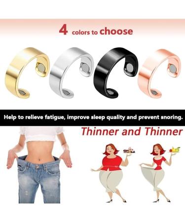 Beautybigbang Magnetic Field Therapy Ring - Adjustable Women's Magnetic Jewelry with 2 Strong Magnets - Stylish Black Design - Buy Online on GoSupps.com