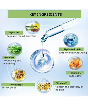 Vitamin C Facial Serum with Hyaluronic Acid & Vitamin E - Anti-Aging Acne Treatment Reduces Dark Circles & Fades Hyperpigmentation - Buy Online on GoSupps.com