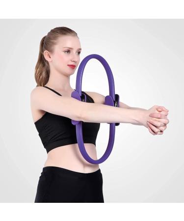 Shop Crazy Bean Fitness Resistance Ring - Double Handle Pilates Yoga Ring with Exercises - Padded Violet - Buy Online on GoSupps.com