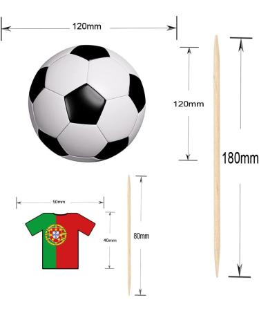 Portugal Football Party Food & Cupcakes Picks Decorations Toppers World Cup 2022 (pack of 14) - Buy Online on GoSupps.com