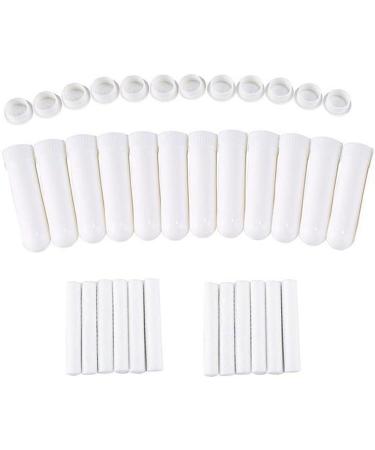 Healeved Refillable Inhaler Tubes - 12 Sets for Essential Oils - Nasal Aspirator White Inhaler Stick - Filling Packaging Tube - Buy Online on GoSupps.com