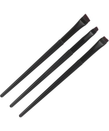 Healeved 12 Pcs Eyeliner Brush Eyebrow Brush Eyeliner Makeup Tool Cosmetic Brush Artificial Fiber Black - Buy Online on GoSupps.com