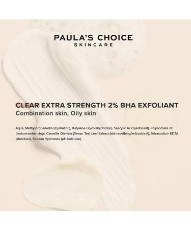 Paula's Choice CLEAR Extra Strength 2% BHA Exfoliant - Face Exfoliator Peel Fights Breakouts Blackheads & Enlarged Pores - with Salicylic Acid - Combination to Oily Skin - 118 ml 118 ml (Pack of 1) - Buy Online on GoSupps.com