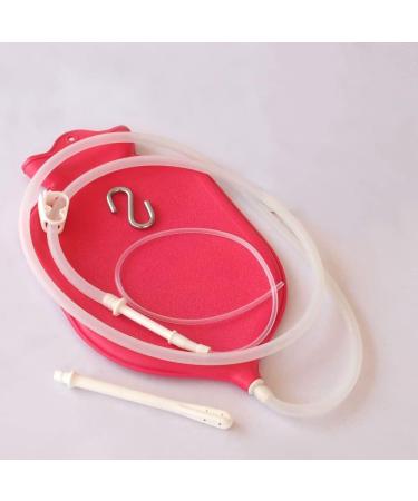 HealthAndYoga NaturoFlo Enema Bag Kit - 2 Quart Open Fountain Top | Silicone Tubing Sterile Enema Sheet Privacy Storage Bag - Complete 6 Piece Set for Health & Wellness - Buy Online on GoSupps.com