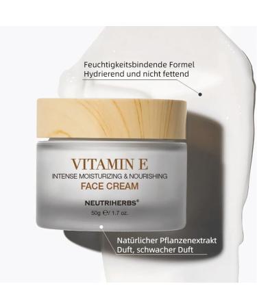Neutriherbs Vitamin E Face Cream,Day and Night Facial Moisturizer for Women and Men, Nourishing and Hydrating Fit for Sensitive Skin - 1.7 oz Vitmain E - Buy Online on GoSupps.com