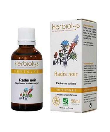 Herbiolys - Phytotherapy Organic Black Radish Extract | Bottle of 50 ml | Detox Dietary Supplement