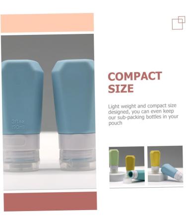 Beatifufu Travel Toiletries 1 Set Silica Gel Bottle Storage Cosmetic Bottle Travel Squeeze Bottle - Buy Online on GoSupps.com