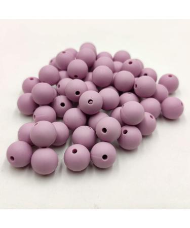 100pcs Lilac Purple 15mm Silicone Round Beads - DIY Jewelry Making Supplies - Buy Online on GoSupps.com