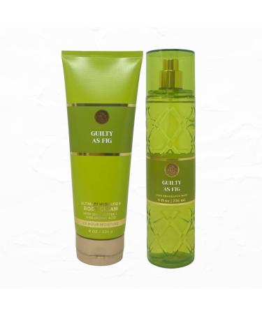 Guilty As Fig Body Care Duo | Fine Fragrance Mist 8 fl. oz. and Body Cream 8 oz. | Full Size Gift Set (Packaging Design Styles May Vary)