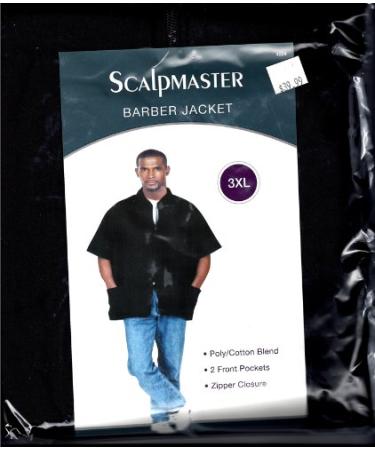 SCALPMASTER Crinkle Nylon Hair Cutting Barber Jacket Size 2X Large CA-4067