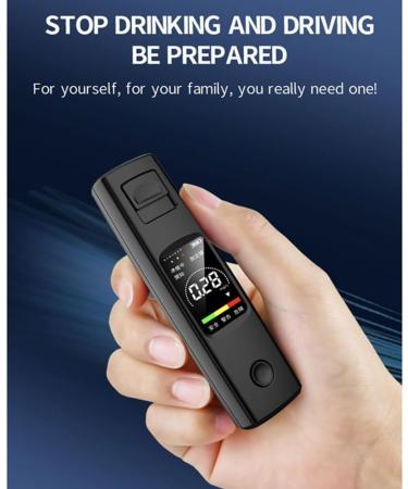 Jimenez Alcohol Tester Non-Contact Alcoholometer Rechargeable Portable Breathalyzer Easy to Use B - Buy Online on GoSupps.com