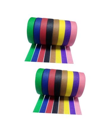 FOMIYES 12 Pcs Colored Duct Tape Strong Sticky Wrinkle Paper Round Grill Grate Tea Pot Strainer Replacement Masking Tape Colored Garage Door t Handle Child Crepe Paper Spray Paint