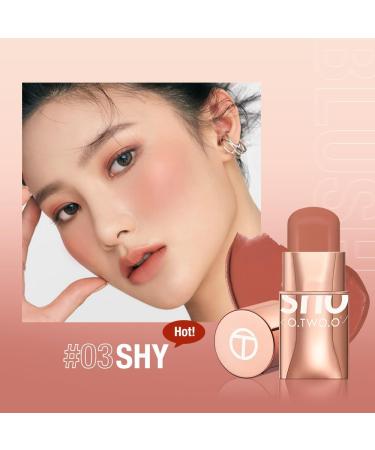 6 Colors Lipstick Glow Colour Bounce Blush Stick 3-In-1 Tint Buildable Waterproof Lightweight Blush Stick Cream Blends Perfectly Onto Skin Dainty For Eyes Lips & Cheeks Versatile Use (#03 Shy) - Buy Online on GoSupps.com