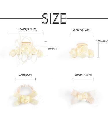 Bohend Wedding Roses Hair Claw - Thick White Hair Clip & Lace Headband | Stylish Hair Accessories for Women & Girls - International Shipping Available - Buy Online on GoSupps.com