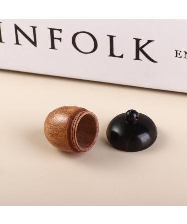 Mini Acorns Decor | 10Pcs Solid Wood Craft Pill Boxes - Portable Sandalwood Storage for Tablets & Medicines - Buy Online on GoSupps.com