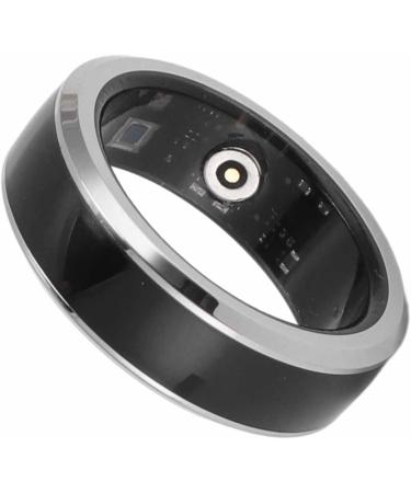 Smart Health Ring 316 Stainless Steel and Ceramic Temperature Detection Health Tracker Smart Ring Black with APP for Sleep Monitoring (9#) 10# - Buy Online on GoSupps.com