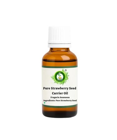 R V Essential Huile de porteur de graine de fraise pur 15ml (0.507oz) - Fragaria Ananassa (100% pur et naturelle press e froid) Pure Strawberry Seed Carrier Oil