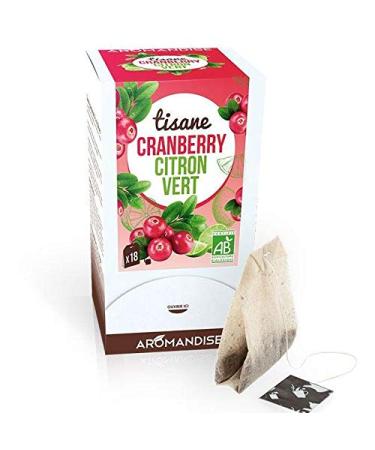Aromandise Organic cranberry and lime herbal tea - 18 sachets