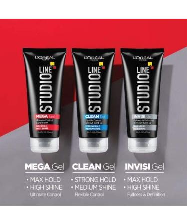 L'Oreal Paris Studio Line Strong Hold Clear Minded Clean Gel 6.8 Fl Oz (Pack of 3) - Mega 6.8 Fl Oz (Pack of 3) Bundle for Ultimate Hold - Buy Online on GoSupps.com
