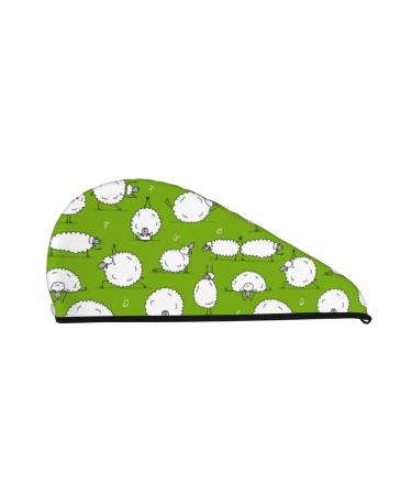 Funny Sheep Doing Yoga Microfiber Hair Towel Soft Super Absorbent Hair Towel Wrap for Women Coral Velvet Quick Dry Hair Cap for Long Curly Short and Thick Hair Funny Sheep Doing Yoga One Size